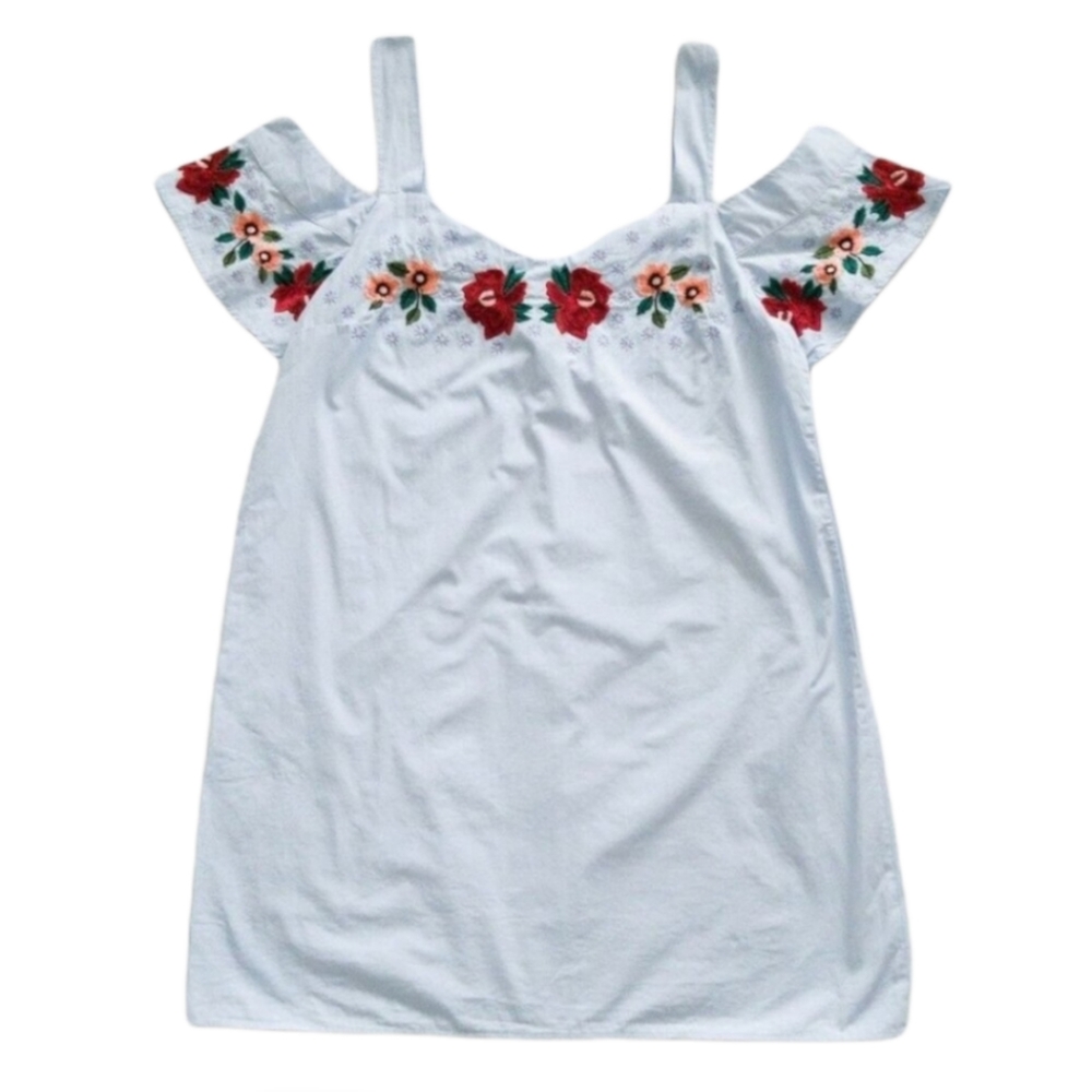 Miami Embroidered Blue Summer Tunic Size XS